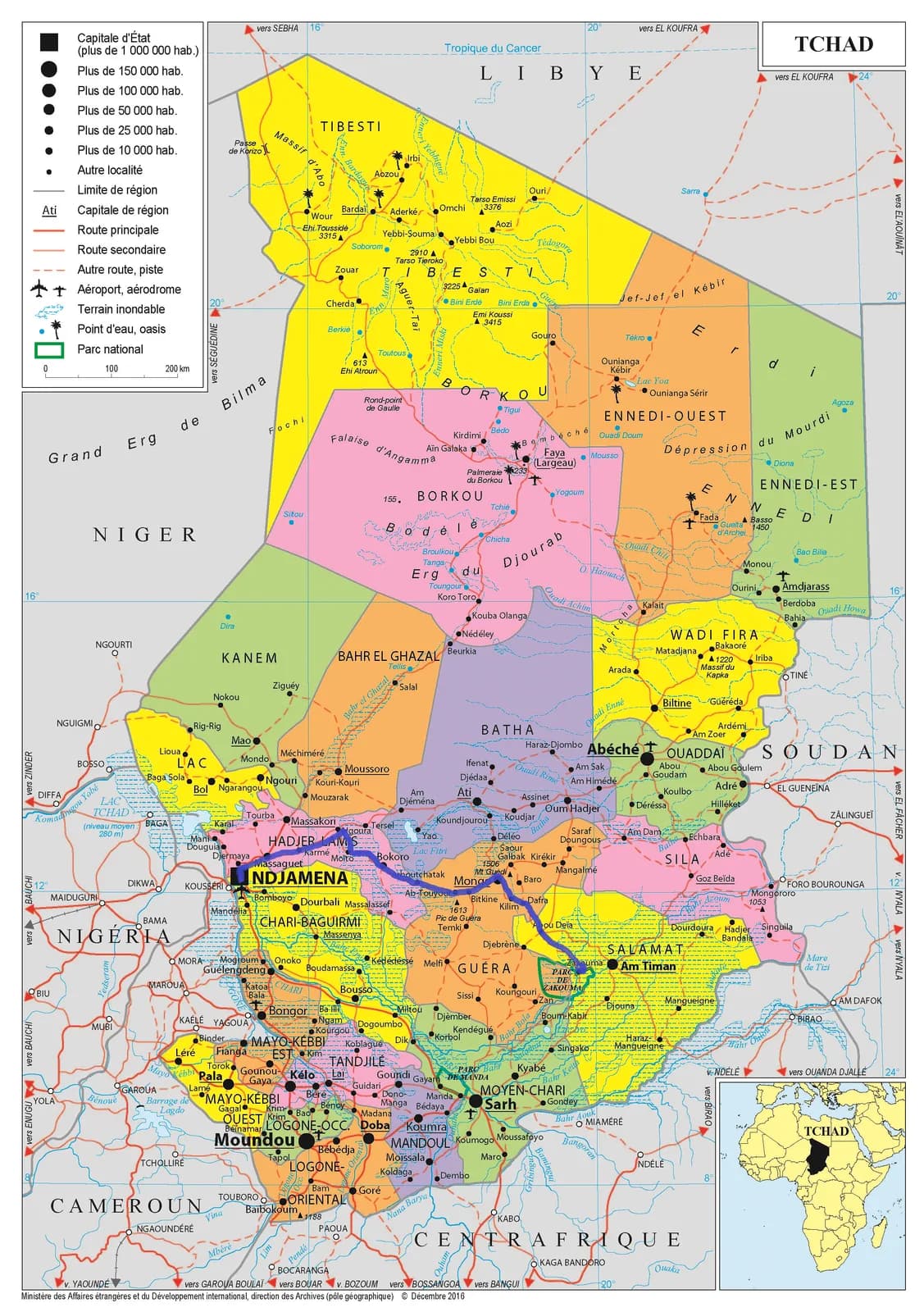 N'Djamena – Mongo – Zakouma – Am Timan